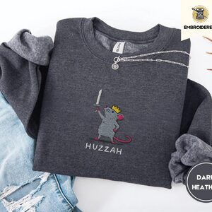 Dark Heather Huzzah Rat King Embroidered Sweatshirt