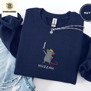 Navy Huzzah Rat King Embroidered Sweatshirt