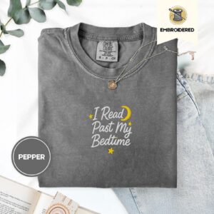Pepper I Read Past My Bedtime Embroidered T-Shirt
