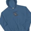 Indigo Blue I Require Snacks Raccoon Embroidered Hoodie