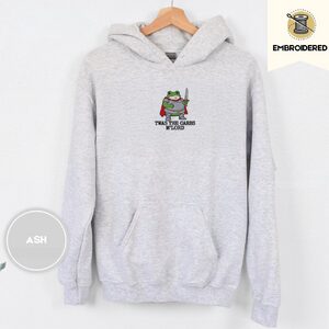 Ash Knight Frog Embroidered Hoodie