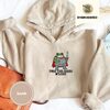 Sand Knight Frog Embroidered Hoodie