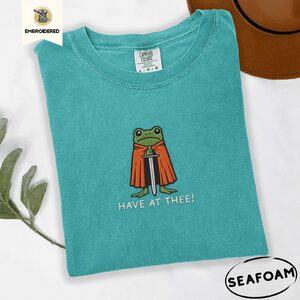 Seafoam Knight Frog Embroidered T-Shirt
