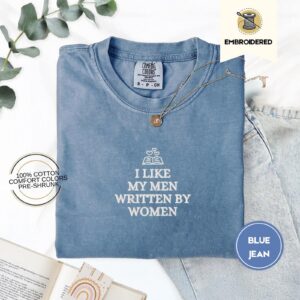 Blue Jean Men Written By Women Embroidered T-Shirt