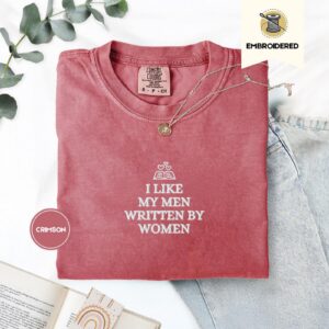 Crimson Men Written By Women Embroidered T-Shirt