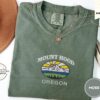Moss Mount Hood Oregon Embroidered T-Shirt