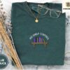 Blue Spruce No Shelf Control Bookshelf Embroidered T-Shirt