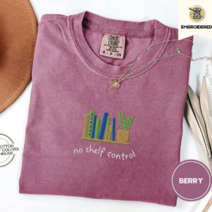 Berry No Shelf Control Embroidered T-Shirt