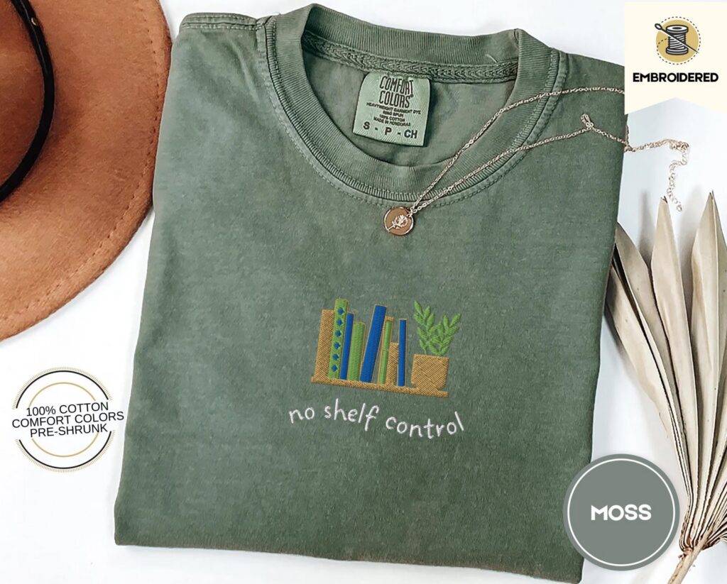 Moss No Shelf Control Embroidered T-Shirt
