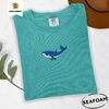 Seafoam Oh Whale Embroidered T-Shirt