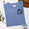 Blue Jean Orca Whales Embroidered T-Shirt