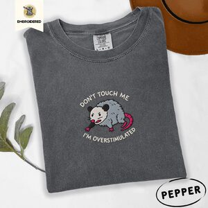 Pepper Overstimulated Possum Embroidered T-Shirt