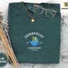 Blue Spruce Pemberley Floral Teapot Embroidered T-Shirt