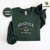Forest Green Puget Sound Orca Duo Embroidered Sweatshirt
