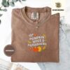 Espresso Pumpkin Spice and Paperbacks Embroidered T-Shirt