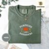 Moss Pumpkins and Paperbacks Embroidered T-Shirt