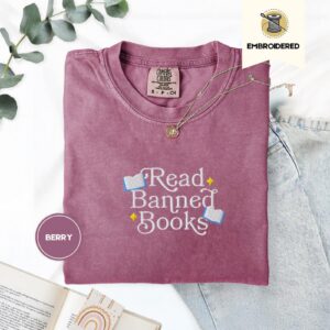 Berry Read Banned Books Embroidered T-Shirt