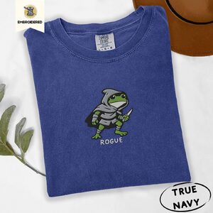 True Navy Rogue Frog Embroidered T-Shirt