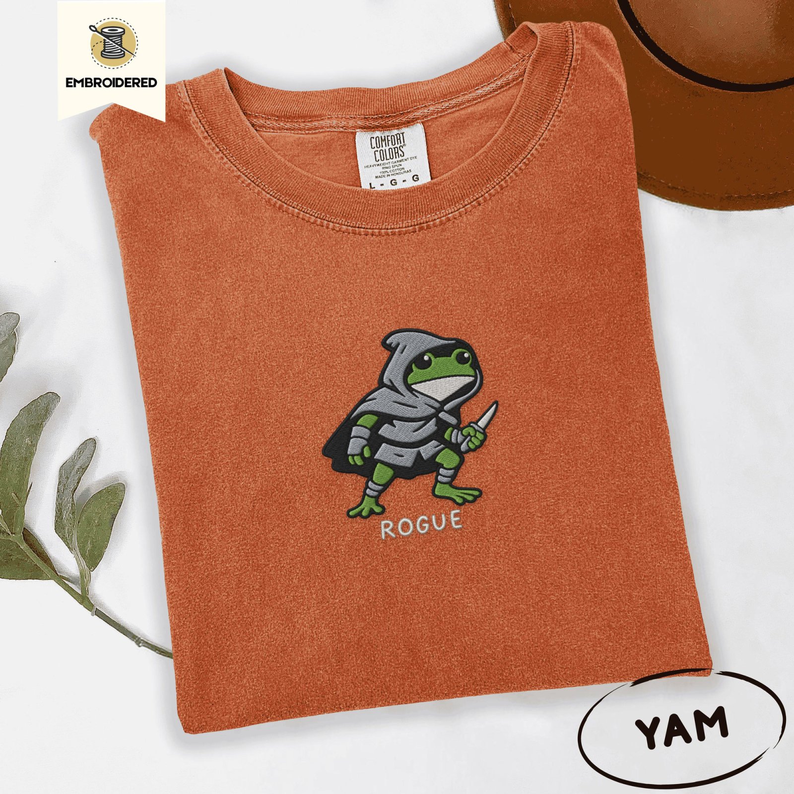 Yam Rogue Frog Embroidered T-Shirt