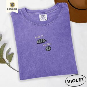 Violet Roly Poly We Ball Embroidered T-Shirt