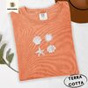 Terracotta Seashells Sun and Starfish Embroidered T-Shirt