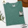 Light Green Skateboarding Chicken Embroidered T-Shirt