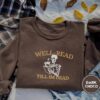 Dark Chocolate Skeleton Reader Embroidered Sweatshirt