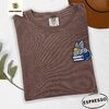 Espresso Sleeping Dragons and Books Embroidered T-Shirt