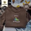 Dark Chocolate Spicy Bookworm Embroidered Sweatshirt