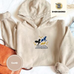 Sand Starry Three Dragons Embroidered Hoodie