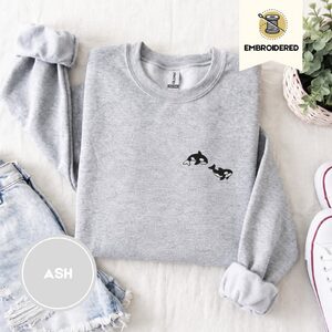 Ash Swimming Orcas Embroidered Sweatshirt