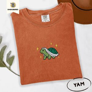 Yam Turtle Bride Embroidered T-Shirt