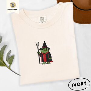 Ivory Warlock Frog Embroidered T-Shirt