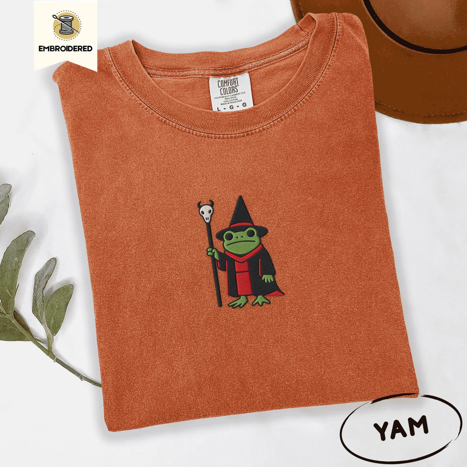 Yam Warlock Frog Embroidered T-Shirt