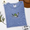 Blue Jean We Ride At Dawn Frog Embroidered T-Shirt