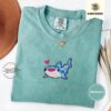 Seafoam Whale Shark Heart Embroidered T-Shirt