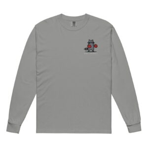 Grey Why I Oughta Raccoon Embroidered T-Shirt