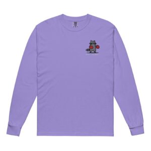 Violet Why I Oughta Raccoon Embroidered T-Shirt