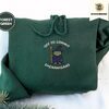 Forest Green Wizard Frog Embroidered Hoodie
