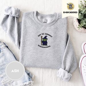 Ash Wizard Frog Embroidered Sweatshirt