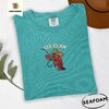 Seafoam Yee Claw Cowboy Lobster Embroidered T-Shirt