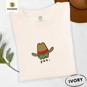 Ivory Yee Cowboy Frog Embroidered T-Shirt